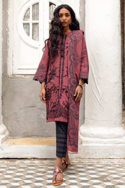 2 Pc Embroidered Khaddar Outfit