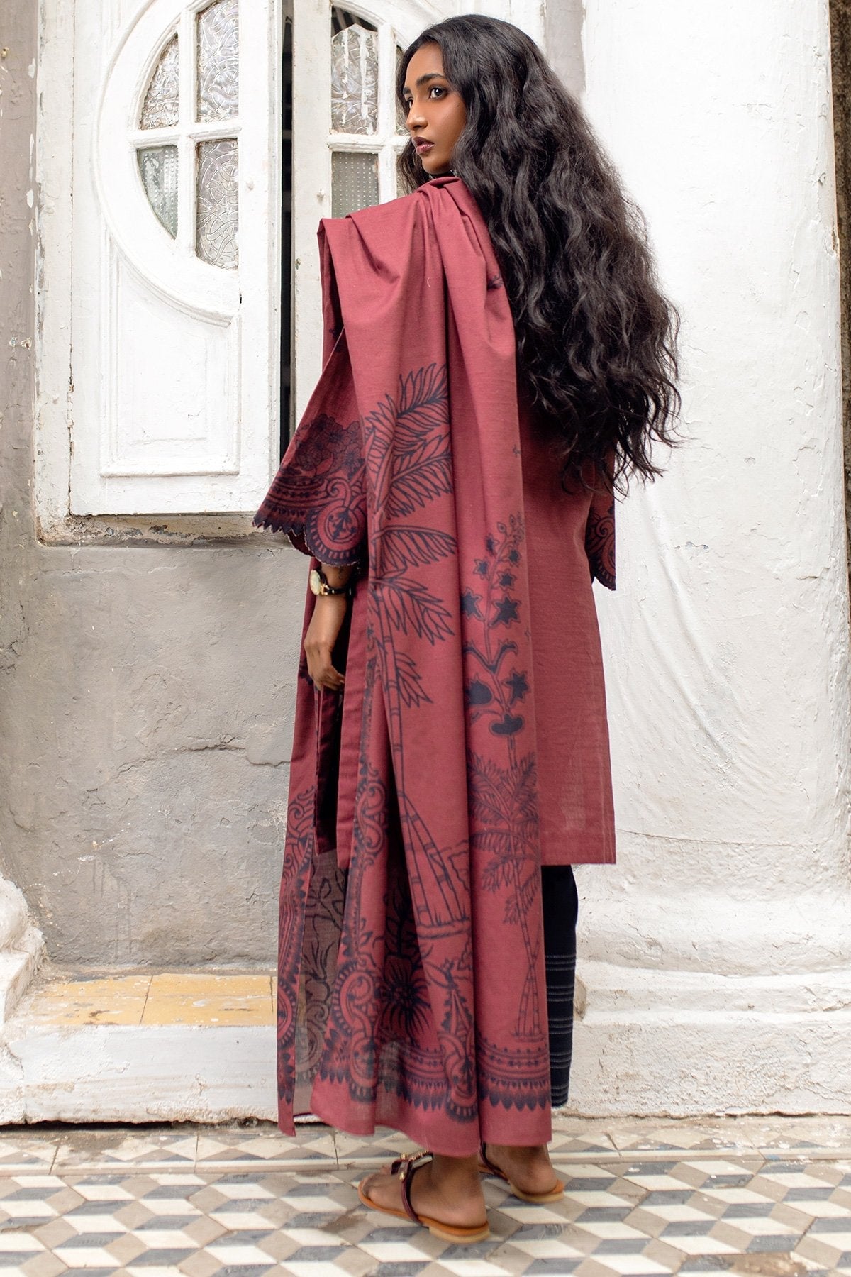 Alkaram - 2 Pc Embroidered Khaddar Outfit