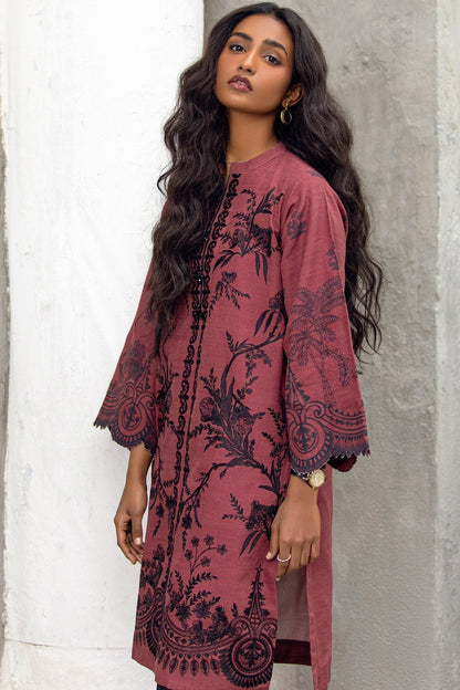 Alkaram - 2 Pc Embroidered Khaddar Outfit