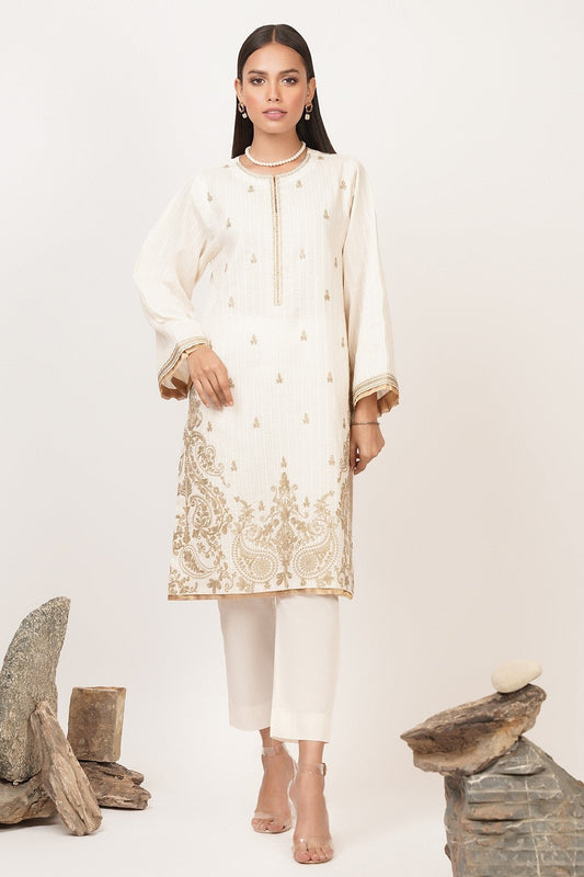 2 Pc Embroidered Dobby Suit