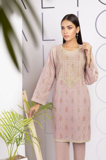2 Pc Embroidered Dobby Zari Suit
