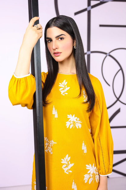 Alkaram - Dyed Embroidered Textured Kurti