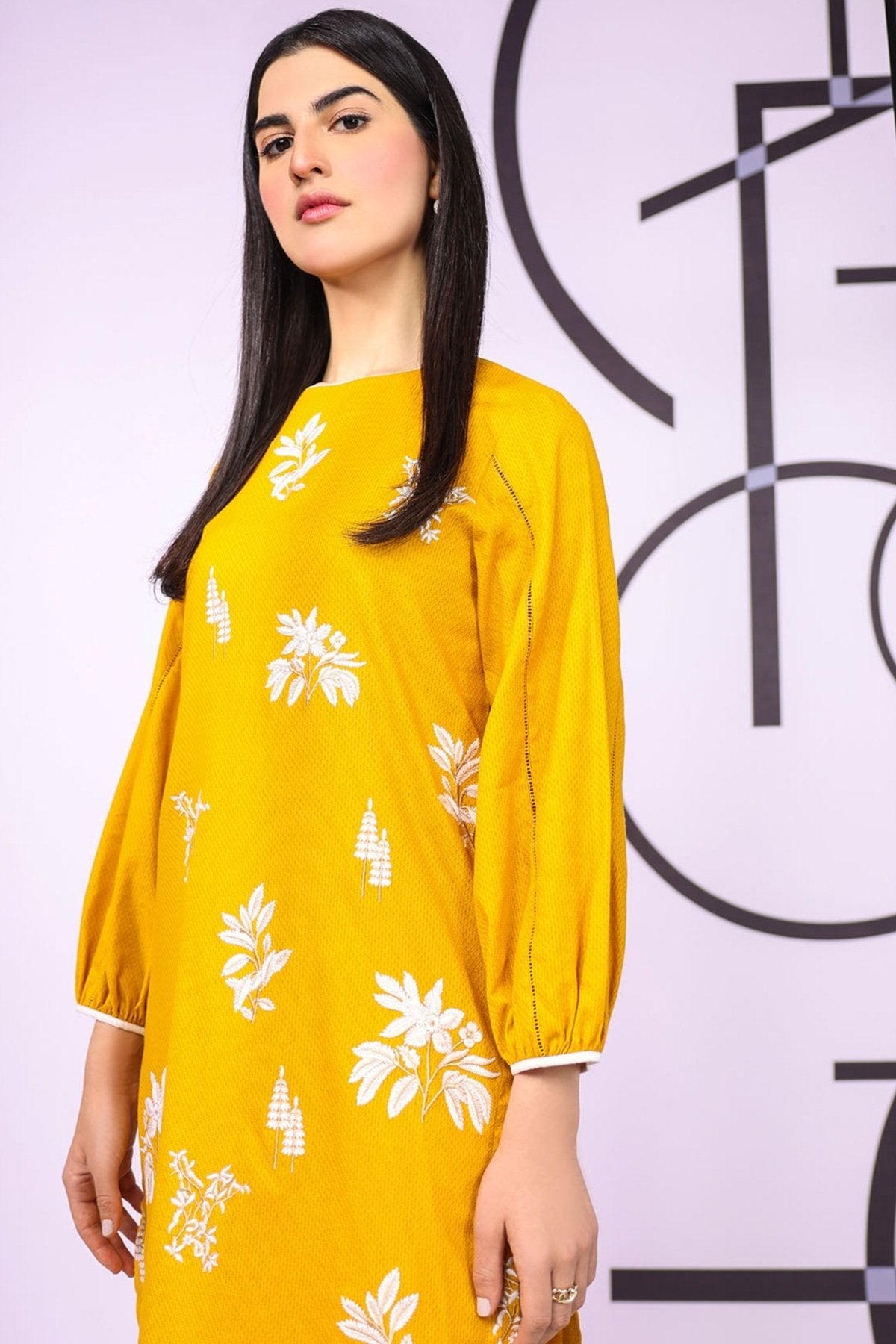 Alkaram - Dyed Embroidered Textured Kurti