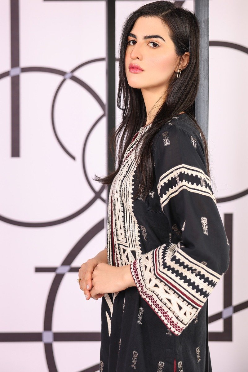 Alkaram - Dyed Embroidered Jacquard Kurti