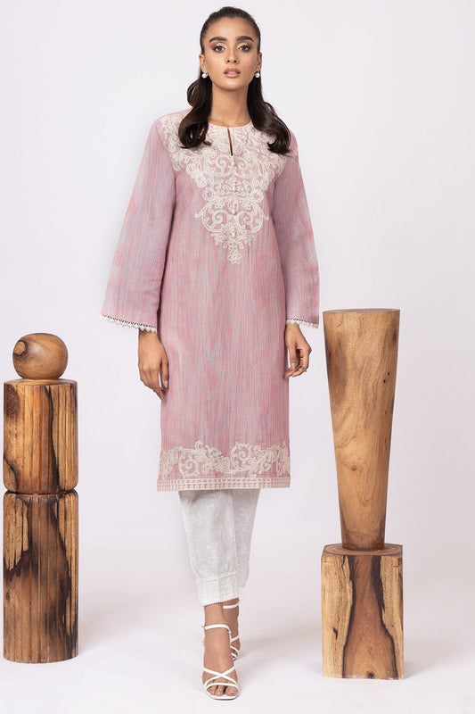 Embroidered Yarn Dyed Kurti