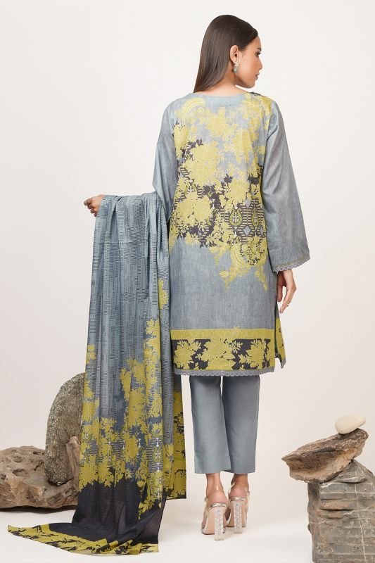 3 Pc Printed Lawn Suit