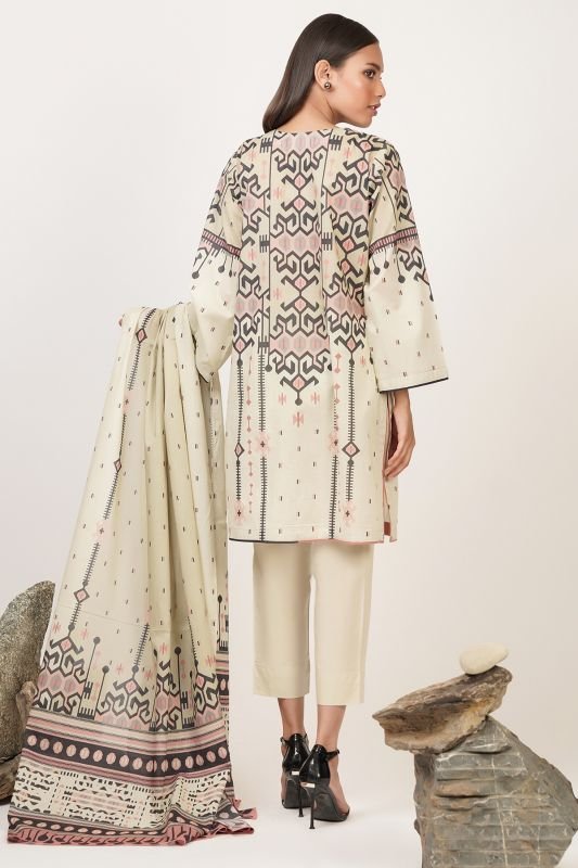 3 Pc Printed Lawn Suit