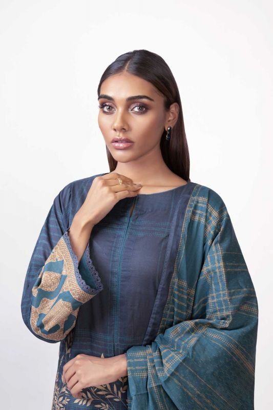 3 Pc Printed Lawn Suit