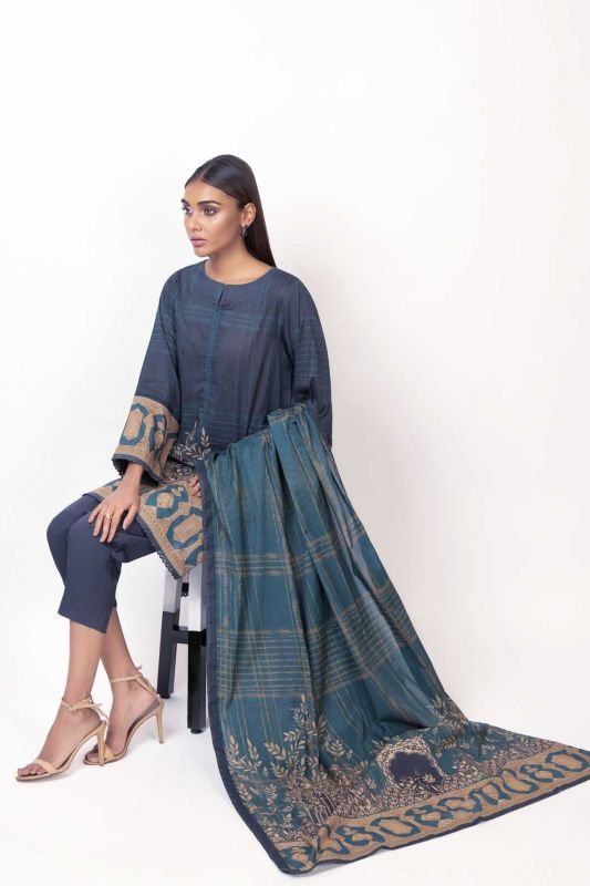3 Pc Printed Lawn Suit