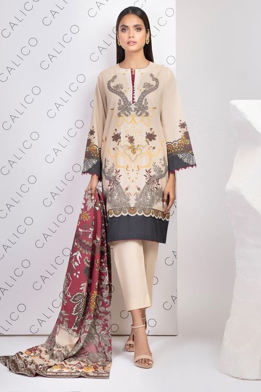 3 Pc Embroidered Lawn Suit