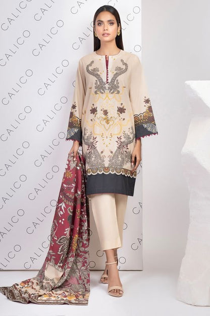 3 Pc Embroidered Lawn Suit