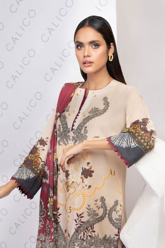 3 Pc Embroidered Lawn Suit