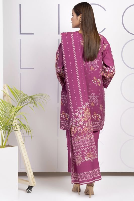 3 Pc Printed Cambric Suit