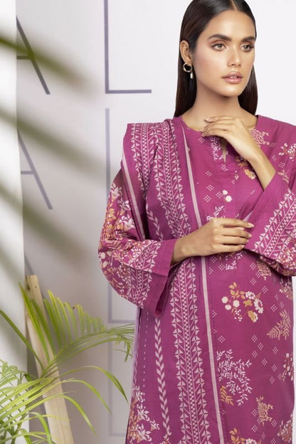 3 Pc Printed Cambric Suit