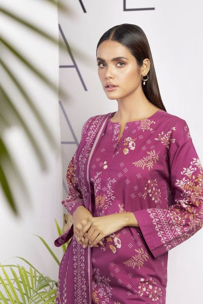 3 Pc Printed Cambric Suit