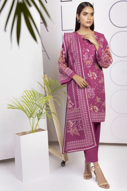 3 Pc Printed Cambric Suit