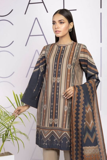 3 Pc Printed Cambric Suit