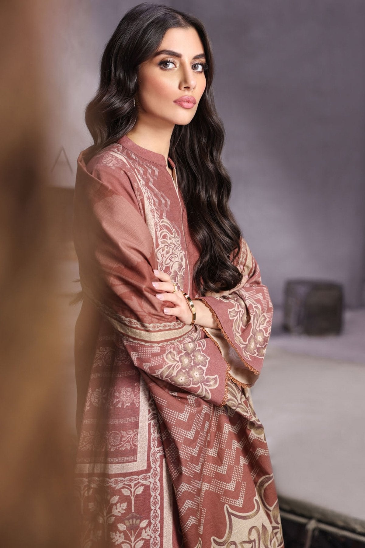 Alkaram - 3 Pc Printed Khaddar Suit