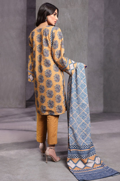 Alkaram - 3 Pc Printed Khaddar Suit