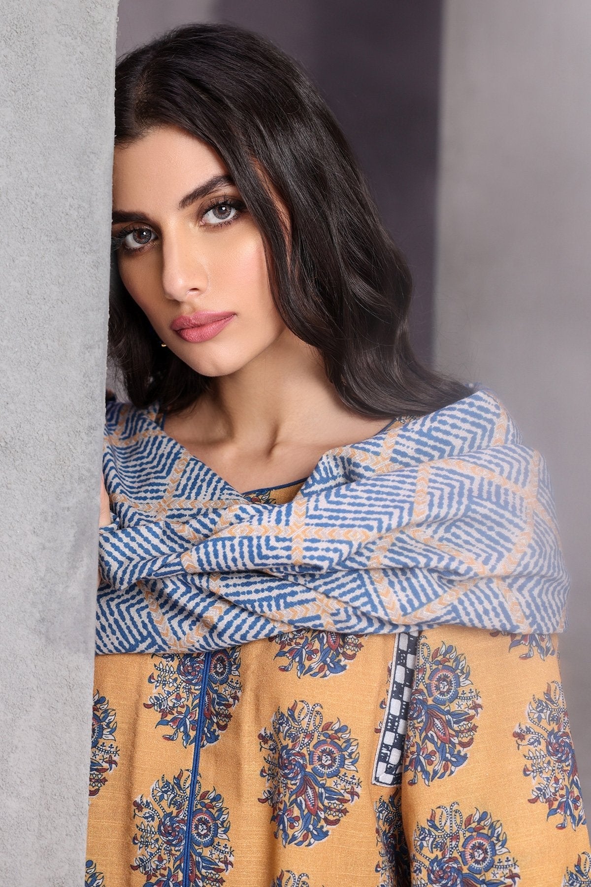 Alkaram - 3 Pc Printed Khaddar Suit
