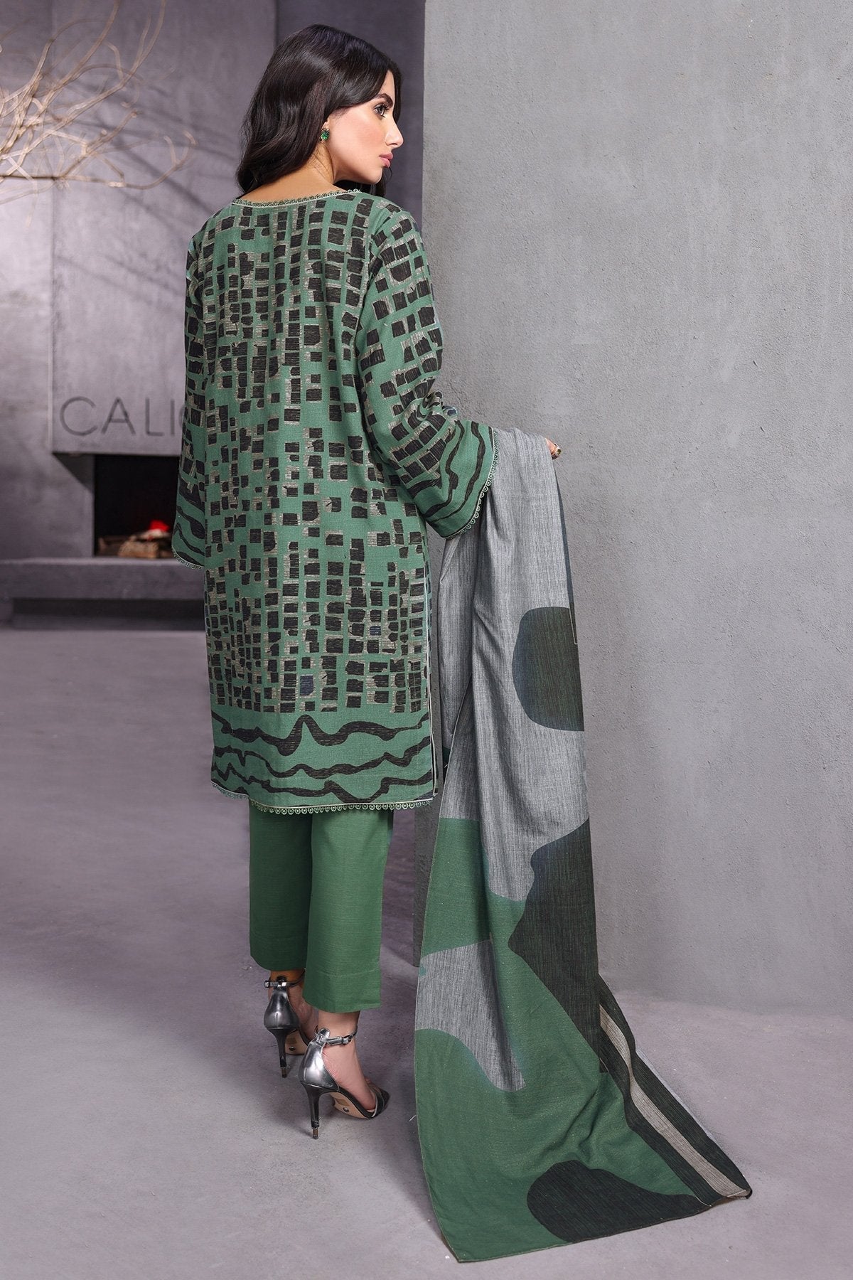 Alkaram - 3 Pc Printed Khaddar Suit