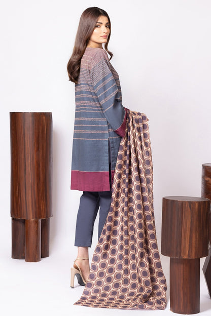 Alkaram - 3 Pc Printed Khaddar Suit