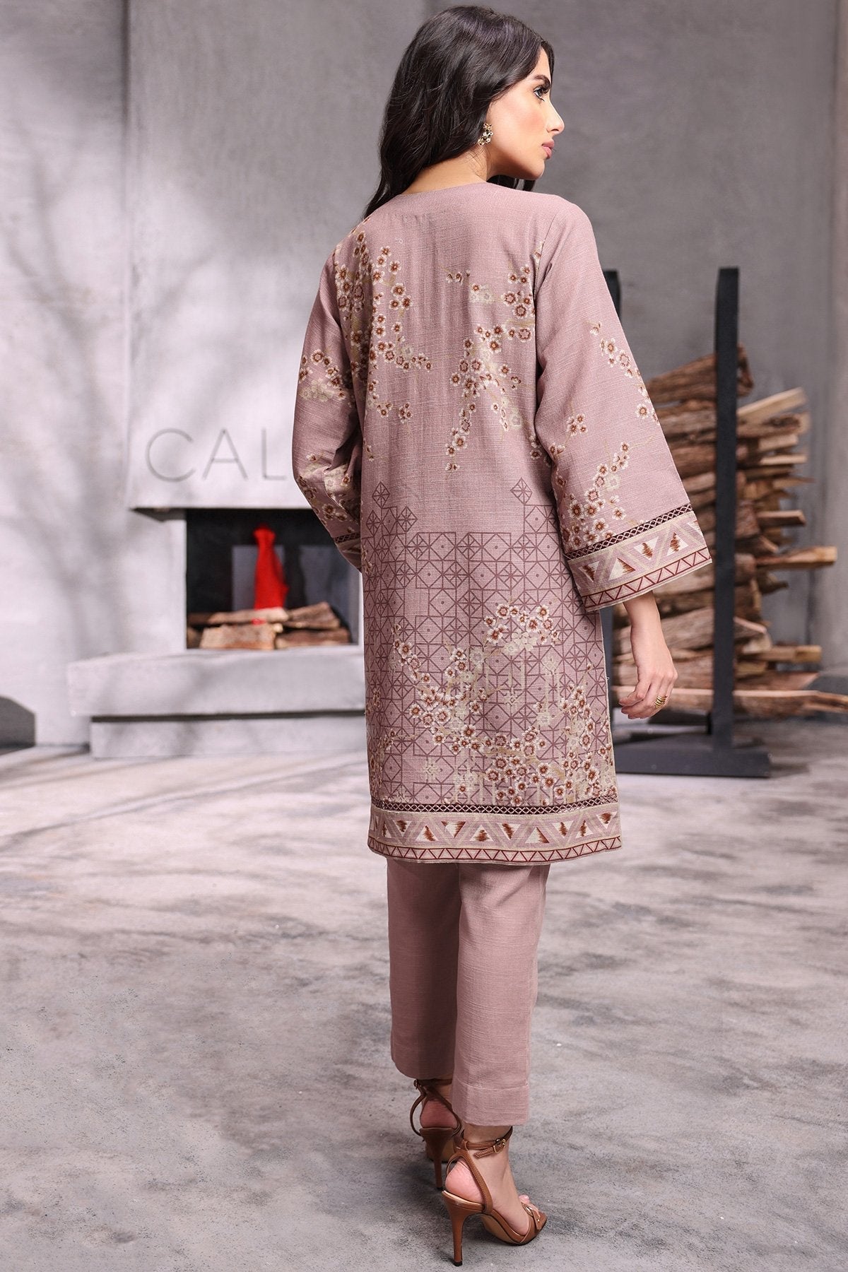 Alkaram - 2 Pc Printed Khaddar Suit