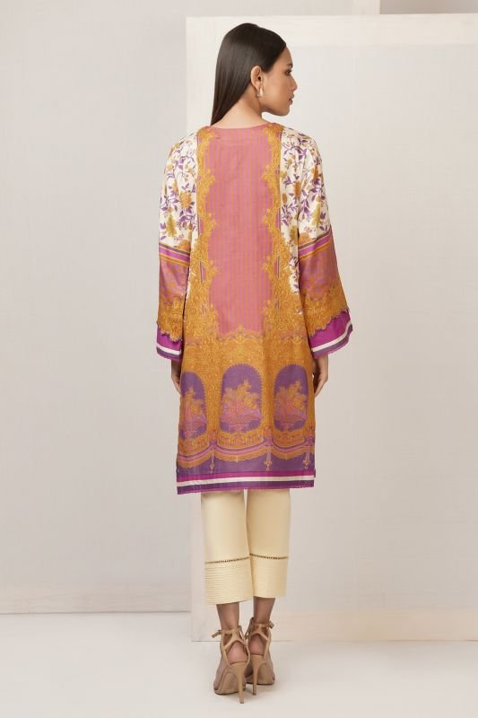 Printed Cotton Satin Kurti
