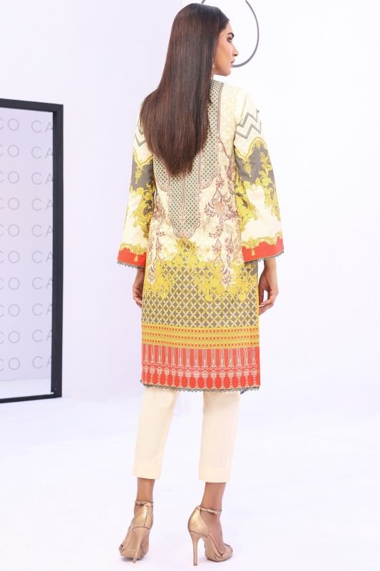 Printed Satin Kurti-XS