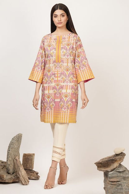 Printed Cotton Satin Kurti