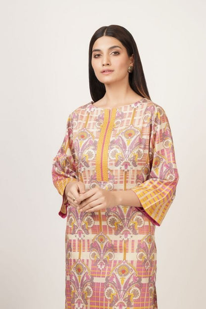 Printed Cotton Satin Kurti