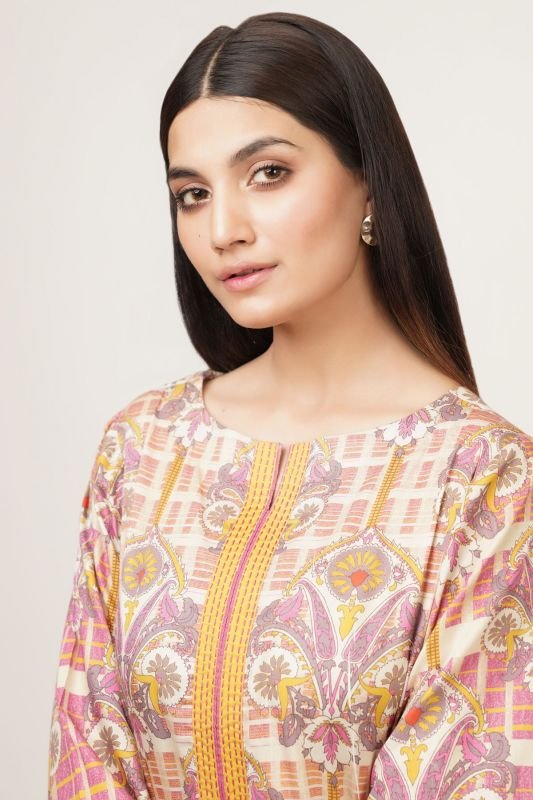 Printed Cotton Satin Kurti