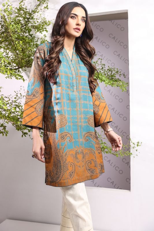 Printed Jacquard Kurti
