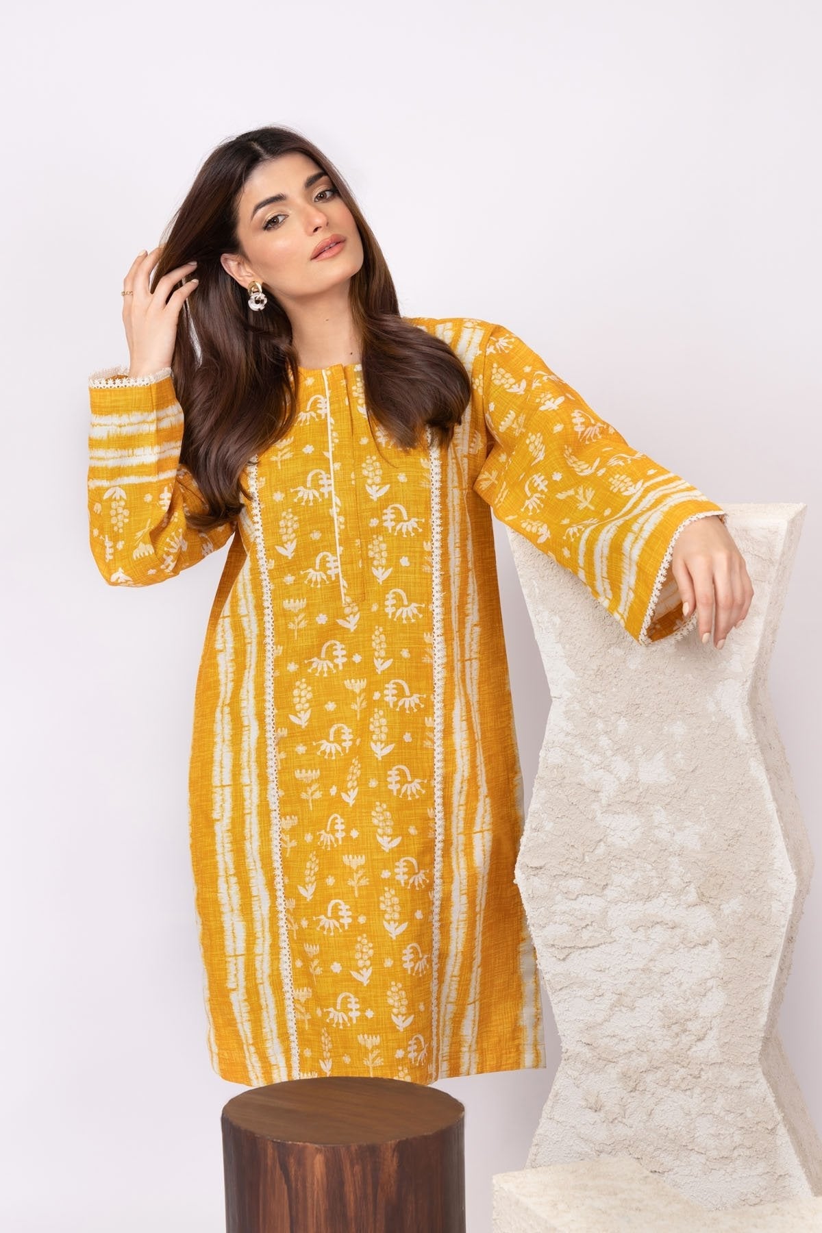 Alkaram - Printed Khaddar Kurti