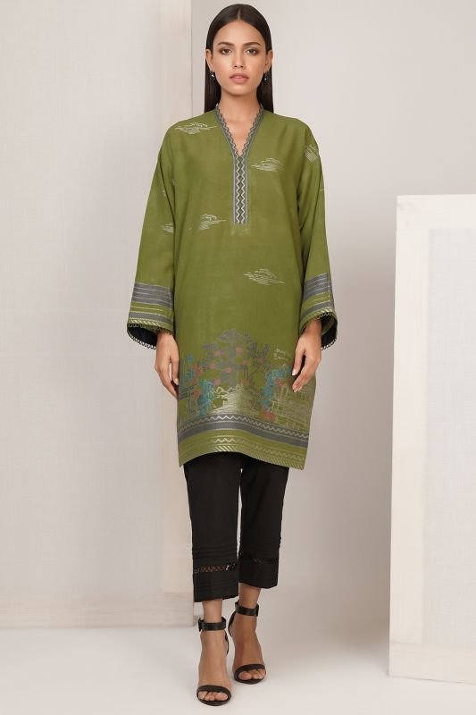 Dyed Jacquard Kurti