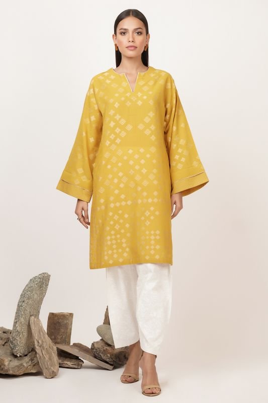 Dyed Jacquard Kurti