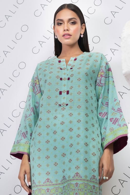 Dyed Jacquard Kurti