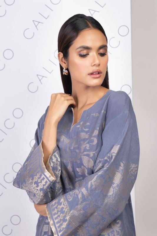 Dyed Jacquard Kurti