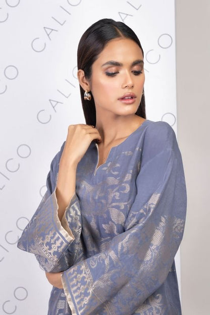 Dyed Jacquard Kurti