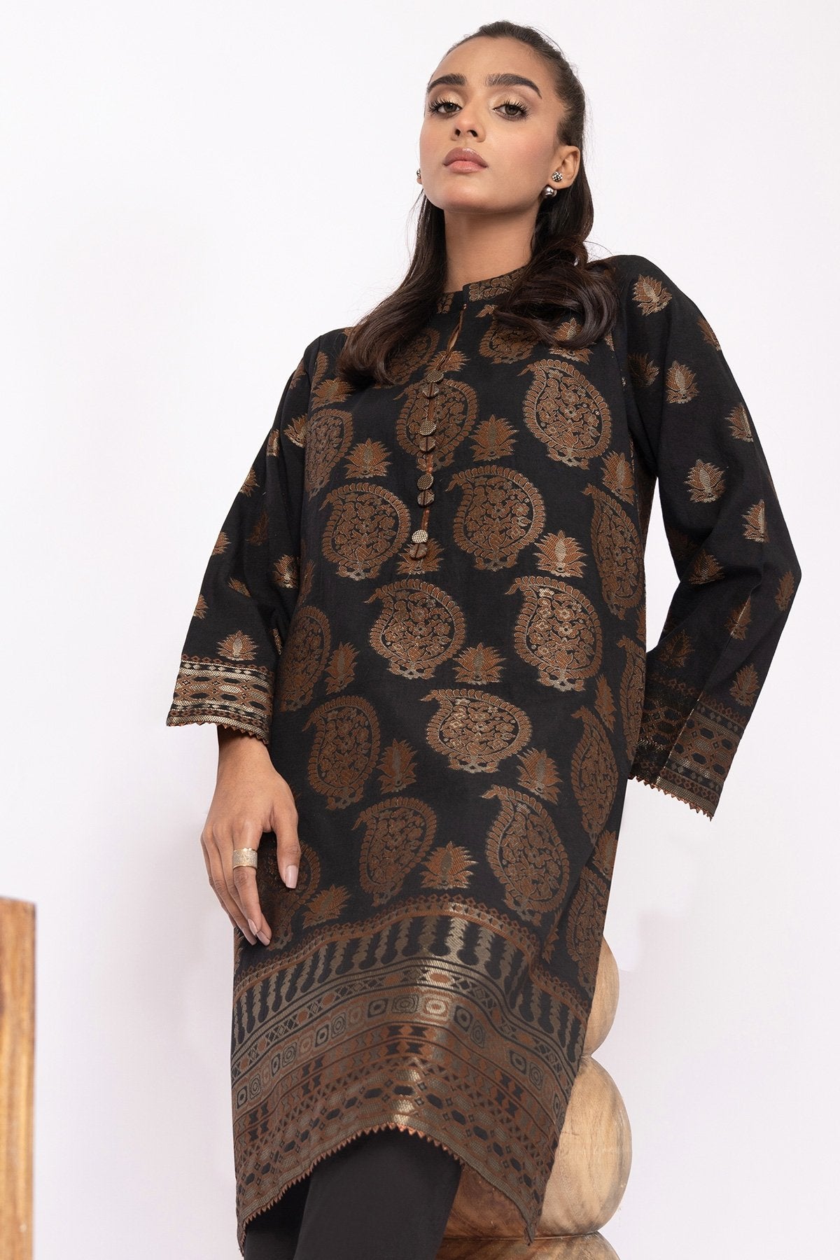 Alkaram - Printed Jacquard Kurti
