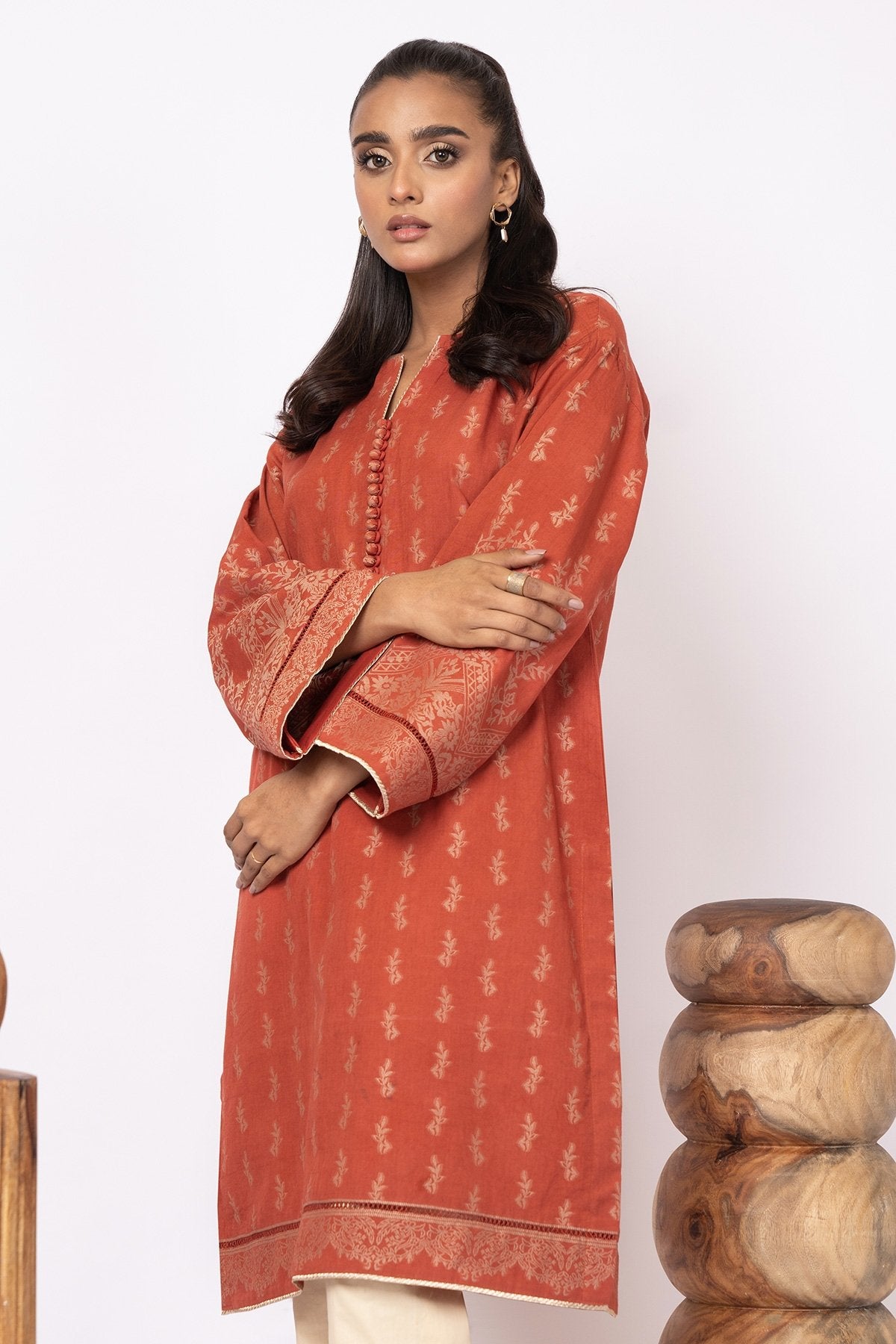 Alkaram - Dyed Jacquard Kurti