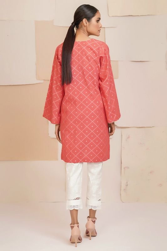 Embroidered Jacquard Kurti