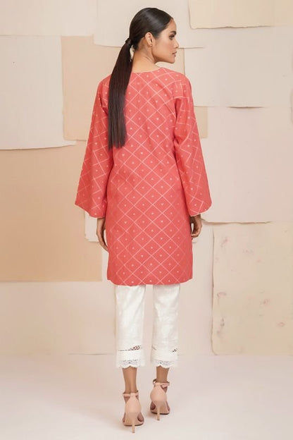 Embroidered Jacquard Kurti