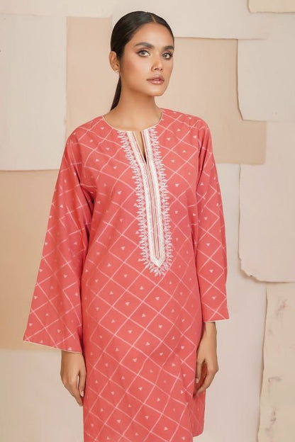 Embroidered Jacquard Kurti