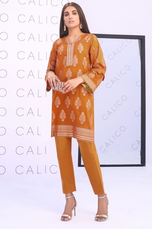 Dyed Jacquard Kurti-XS