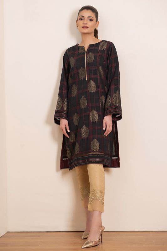 Dyed Jacquard Kurti