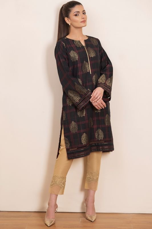 Dyed Jacquard Kurti