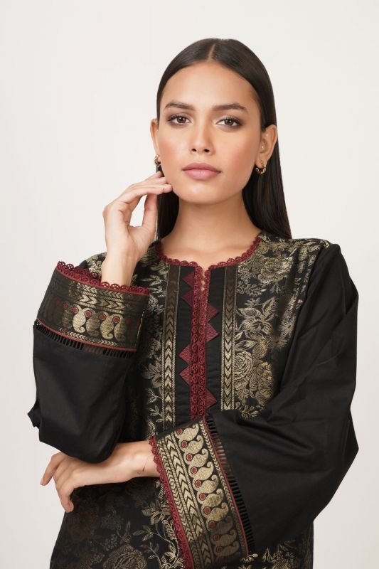 Dyed Jacquard Kurti
