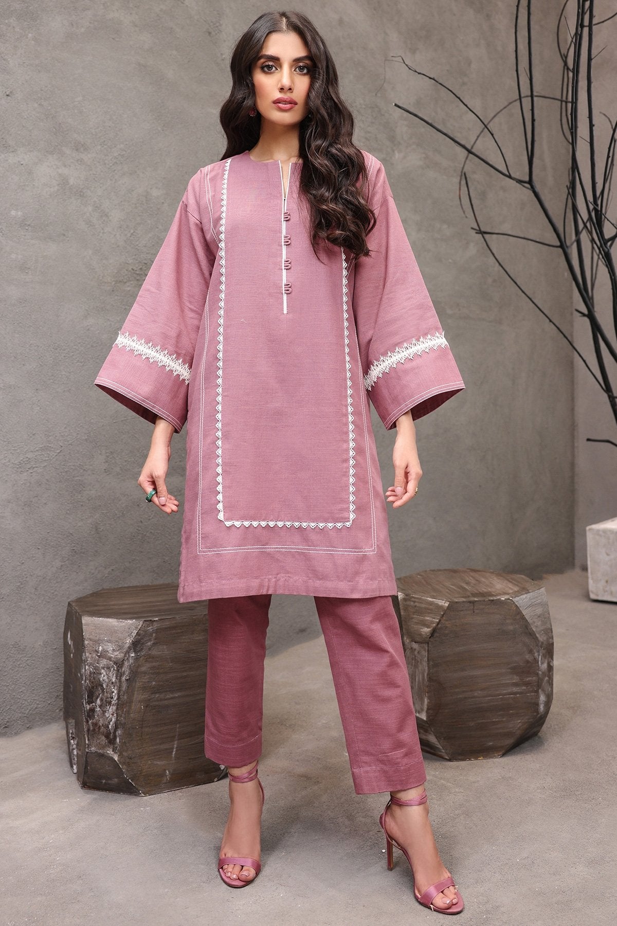 2 Pc Dyed Khaddar Suit
