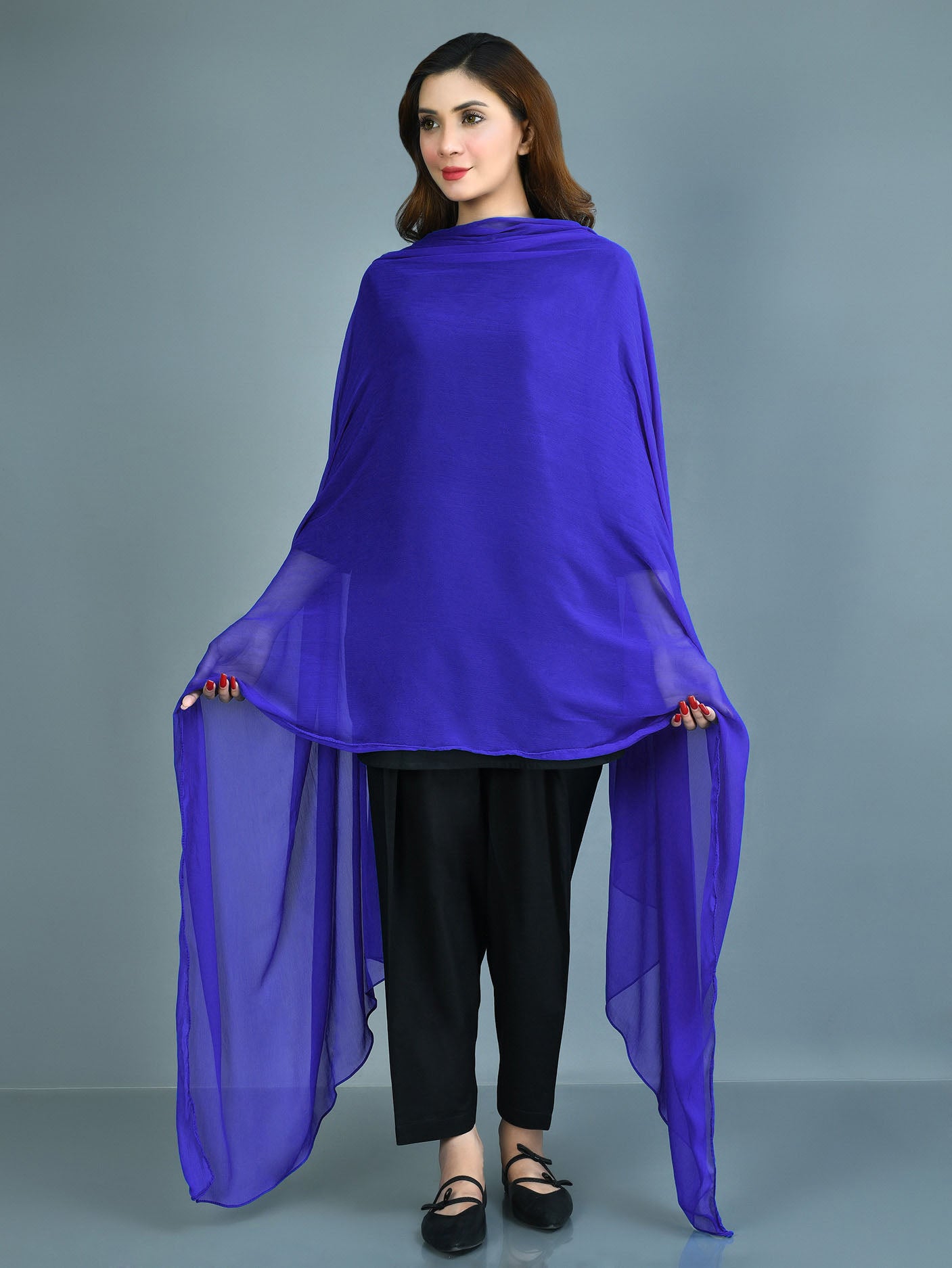 Limelight - Chiffon Dupatta - Royal Blue